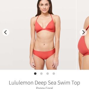 Lululemon coral deep sea swim bikini Top